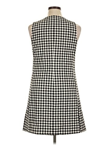 Madewell V-Neck Mini Vest Dress in Gingham (view 2)