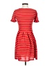 Bordeaux Stripes Red Casual Dress Size XS - photo 2