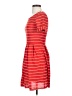Bordeaux Stripes Red Casual Dress Size XS - photo 5