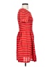 Bordeaux Stripes Red Casual Dress Size XS - photo 4