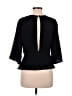 Topshop 100% Polyester Black 3/4 Sleeve Blouse Size 6 - photo 2