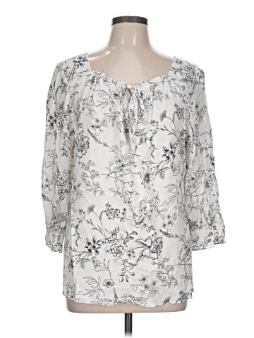 Christopher & Banks 3/4 Sleeve Blouse (view 1)