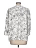 Christopher & Banks 100% Rayon Silver 3/4 Sleeve Blouse Size L - photo 2