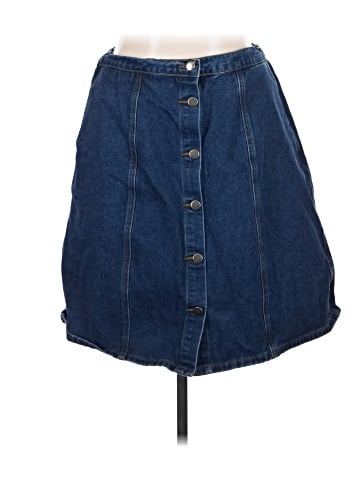 Allegra K Denim Skirt (view 1)