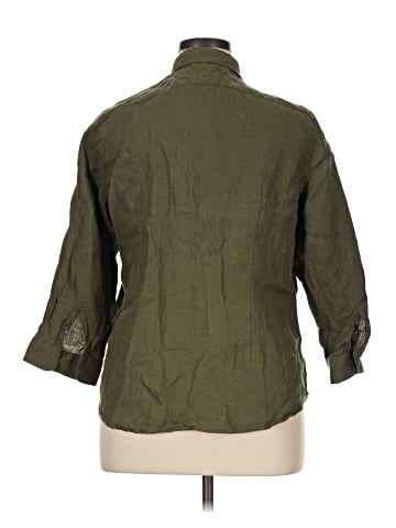 Lauren by Ralph Lauren 3/4 Sleeve Button-Down Shirt (view 2)