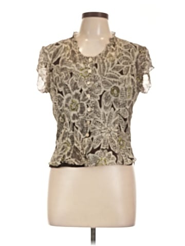 Jones New York Collection Short Sleeve Silk Top (view 1)