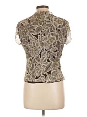 Jones New York Collection Short Sleeve Silk Top (view 2)