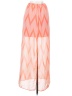 A. Byer 100% Polyester Chevron-herringbone Orange Casual Skirt Size S - photo 2