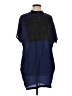 Cotélac Color Block Blue Short Sleeve Blouse Size Sm (1) - photo 1