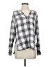 Old Navy Plaid Gray Long Sleeve Blouse Size S (tall) - photo 1