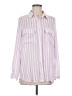 Gibson Stripes Pink Long Sleeve Blouse Size M - photo 1