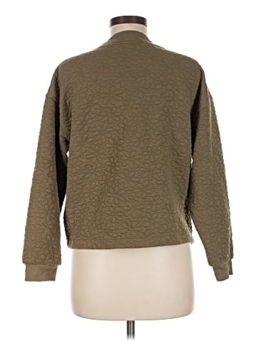 Madewell Flower Puff-Jacquard Crop Cardigan (view 2)
