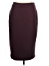 Halogen 100% Polyester Solid Burgundy Formal Skirt Size 10 - photo 1