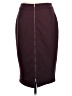 Halogen 100% Polyester Solid Burgundy Formal Skirt Size 10 - photo 2
