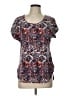 Faded Glory 100% Polyester Blue Short Sleeve Blouse Size L - photo 1
