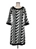 Jonathan Martin Chevron-herringbone Silver Casual Dress Size M - photo 1
