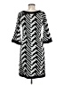 Jonathan Martin Chevron-herringbone Silver Casual Dress Size M - photo 2