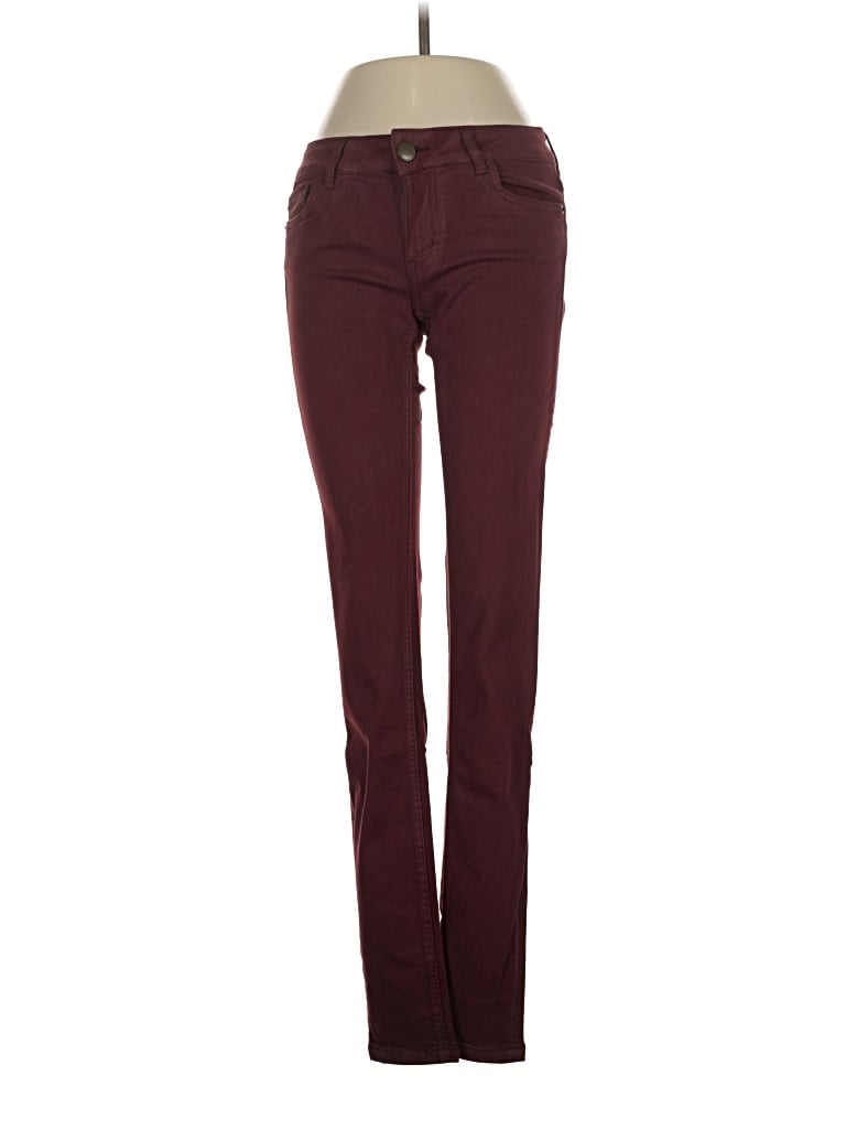 Pre-owned Maje Jeans In Burgundy