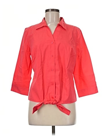 Christopher & Banks 3/4 Sleeve Button-Down Shirt (view 1)