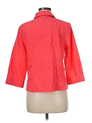 Christopher & Banks 3/4 Sleeve Button-Down Shirt (view 2)