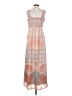 Soft Surroundings 100% Polyester Paisley Orange Casual Dress Size S - photo 2