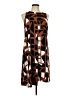 Alfani 100% Polyester Graphic Brown Casual Dress Size 10 - photo 1