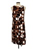 Alfani 100% Polyester Graphic Brown Casual Dress Size 10 - photo 2