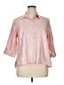 MULTIPLES Pink 3/4 Sleeve Button-Down Shirt Size XL (petite) - photo 1