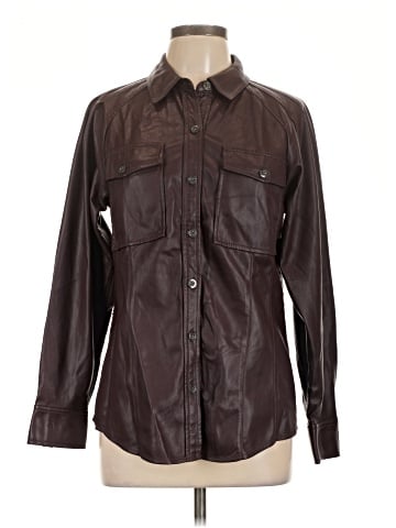 Rebecca Taylor Faux Leather Top (view 1)