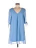 Soprano 100% Polyester Solid Blue Casual Dress Size M - photo 1