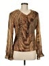 Assorted Brands Brown Long Sleeve Blouse Size 8 - photo 1