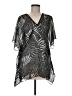 Jerry T 100% Polyester Black Short Sleeve Blouse Size M - photo 1
