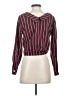 Unbranded Burgundy Long Sleeve Blouse Size S - photo 2
