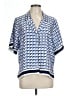 Worthington 100% Polyester Blue Short Sleeve Blouse Size L - photo 1