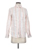 L.L.Bean 100% Linen Stripes Pink Long Sleeve Button-Down Shirt Size XS - photo 1