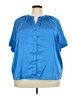 Worthington Blue Short Sleeve Blouse Size 3X - photo 1