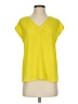 Express 100% Polyester Yellow Short Sleeve Top Size S - photo 1