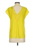 Express 100% Polyester Yellow Short Sleeve Top Size S - photo 2