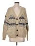 Line & Dot Tan Cardigan Size S - photo 1