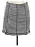 Free People Solid Gray Denim Skirt Size 6 - photo 1