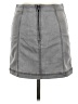 Free People Solid Gray Denim Skirt Size 6 - photo 2