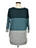 Maurices Color Block Teal Pullover Sweater Size M - photo 2