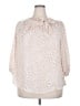 Liz Claiborne 100% Polyester Animal Print Ivory 3/4 Sleeve Blouse Size 20 - photo 1