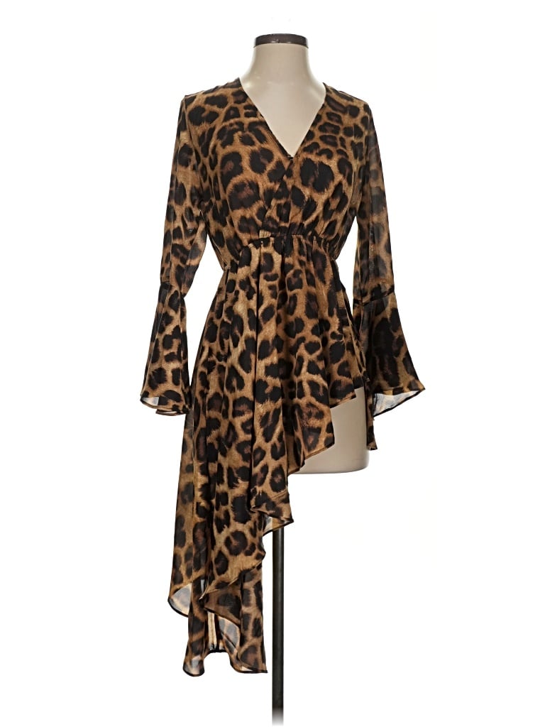 Pre-owned Assorted Brands Long Sleeve Blouse In Brown