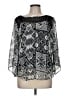 AGB 100% Polyester Black 3/4 Sleeve Blouse Size M - photo 1
