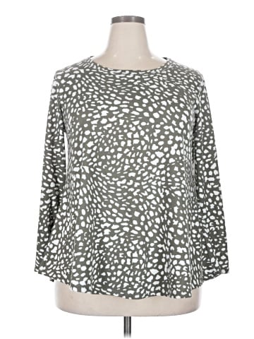 Green Envelope Long Sleeve Blouse (view 1)