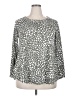 Green Envelope Gray Long Sleeve Blouse Size 2X - photo 1