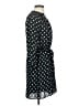 Ann Taylor LOFT 100% Polyester Print Black Casual Dress Size 00 Petite - photo 4