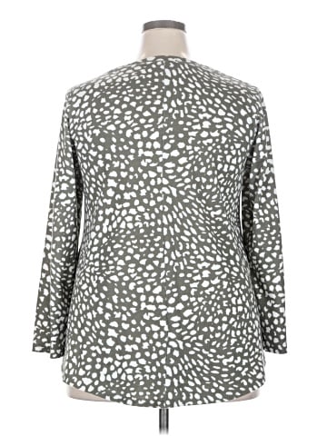 Green Envelope Long Sleeve Blouse (view 2)