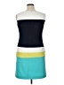 Roz & Ali Color Block Teal Cocktail Dress Size 14 - photo 2